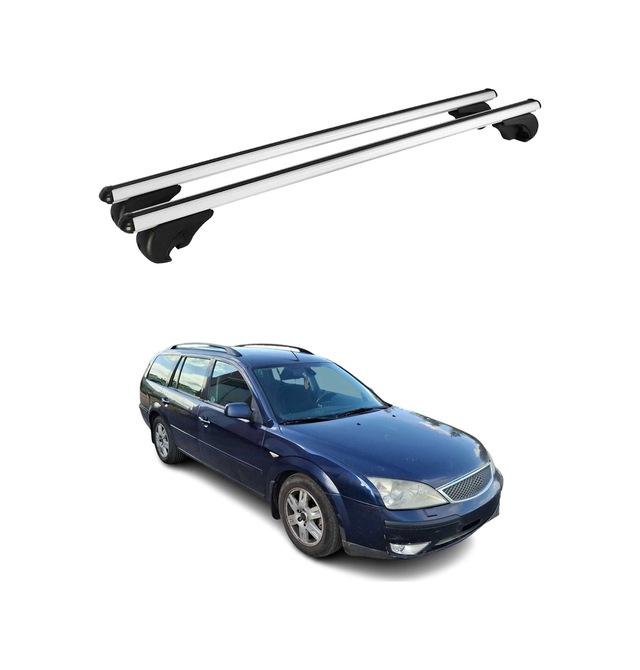 Ford Mondeo Iı Station Wagon 2001-2007 Arası Uyumlu Port Bagaj Taşıyıcı Ara Atkı Alüminyum Gümüş 2 Parça