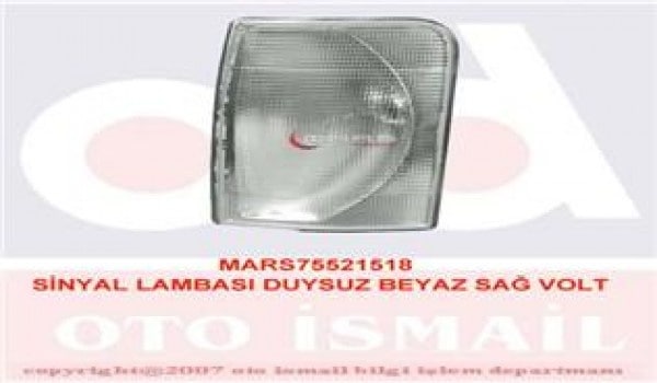 Sinyal - 560 - Lambası Sağ Beyaz Duysuz Volkswagen Volt Lt35 - Glblseme - 2003-2006