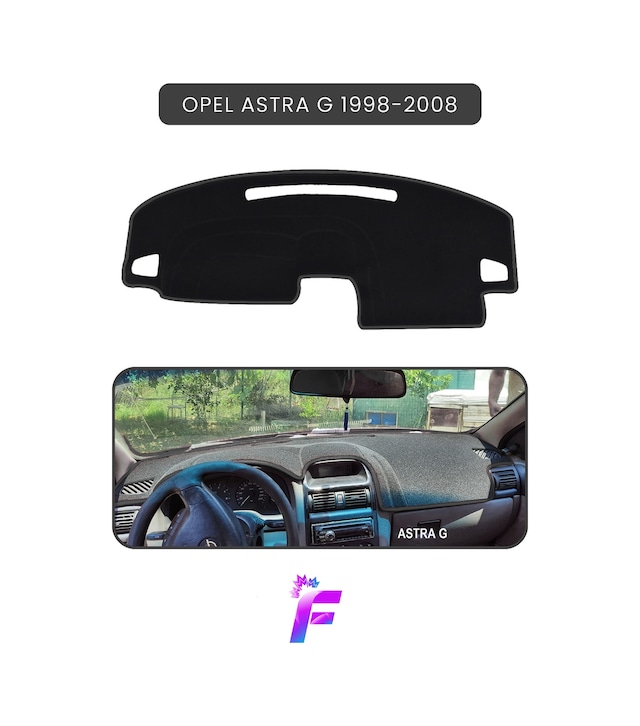 Opel Astra G 1998-2008 Uyumlu Torpido Örtüsü Araca Özel Üretim Kolay Montaj Kaymaz Te12 Siyah