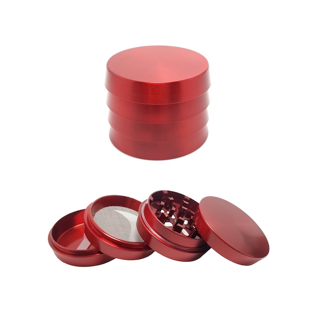 Kırmızı 52 MM 4 Katlı Grinder Herbal Öğütücüsü Parçalayıcı Rb84kr