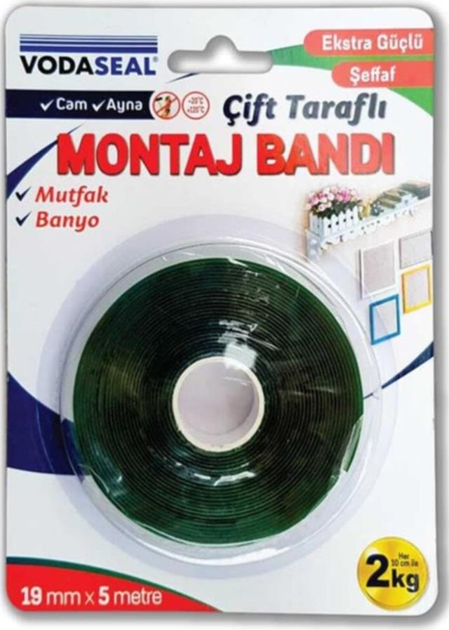 Vodaseal 19mmx5 Mt Şeffaf Vhb Montaj Bandı