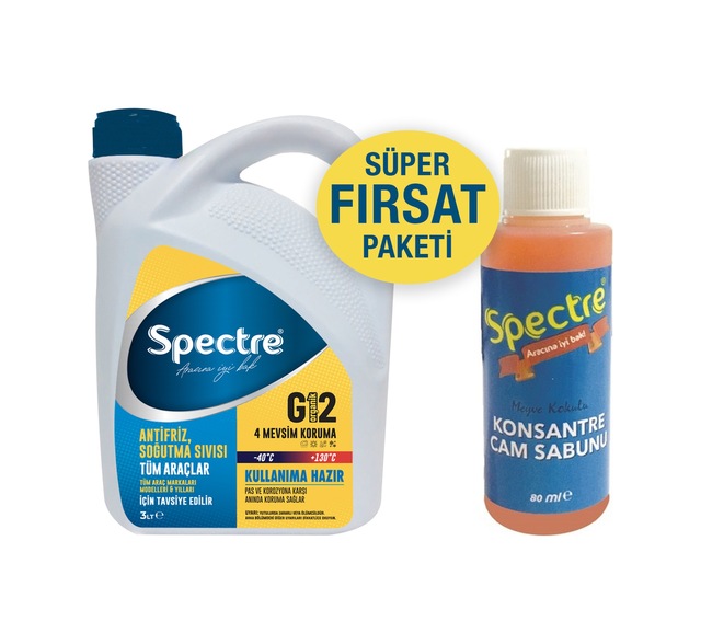 Spectre -40 Mavi Antifriz 3L Konsantre Cam Sabunu 80Ml
