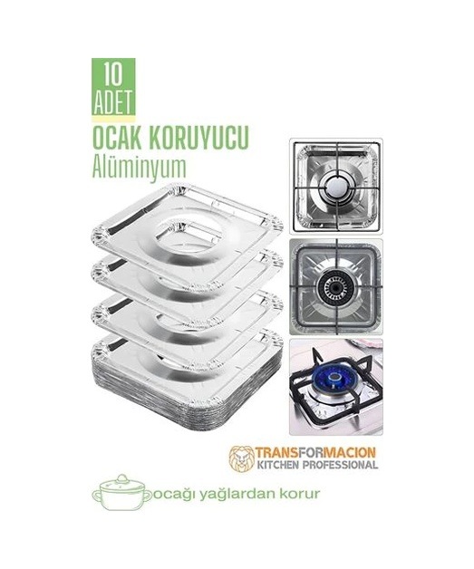 Ocak Koruyucu Folyo - Kızartma Yemek Yağ Koruyucu Folyo 10 Adet