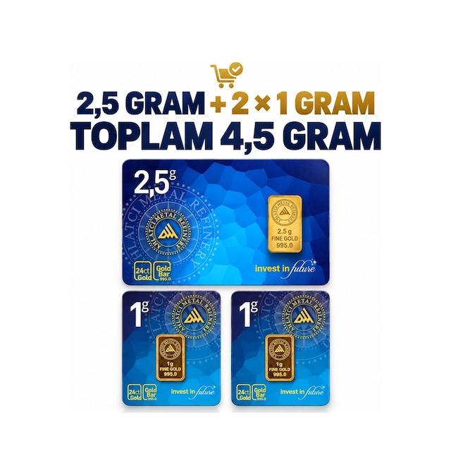 Ahlatcı Kuyumculuk 4.5 Gram 24 Ayar Külçe Altın