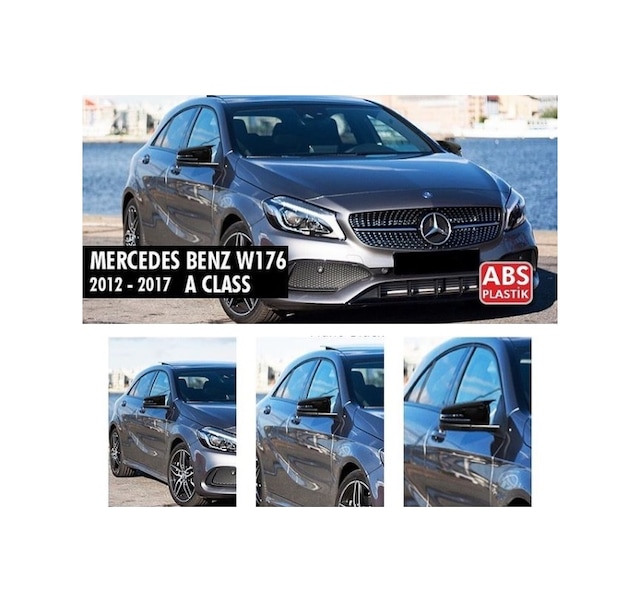 Mercedes W176 A Serisi Yarasa Ayna Batman Ayna Kapak. Parlak Siya