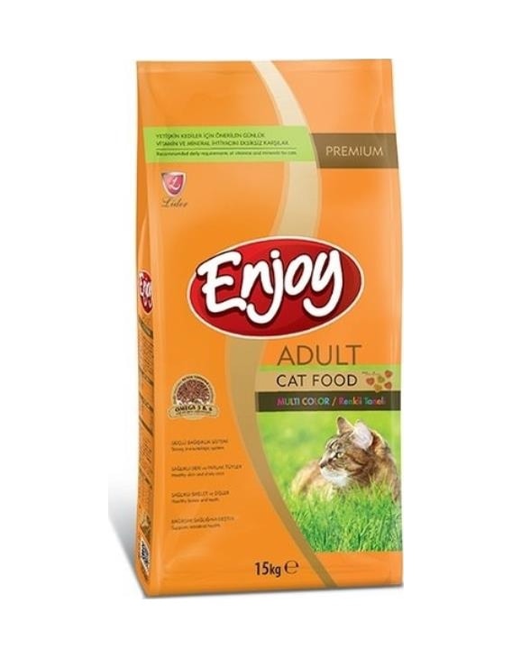 Enjoy Multicolor Renkli Gurme Yetişkin Kedi Maması 15 KG
