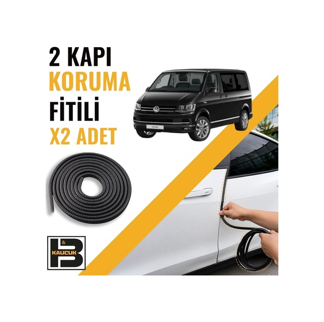 Volkwagen Caravelle T6 Kapı Koruma Fitili-iki Kapı-siyah-bm1123