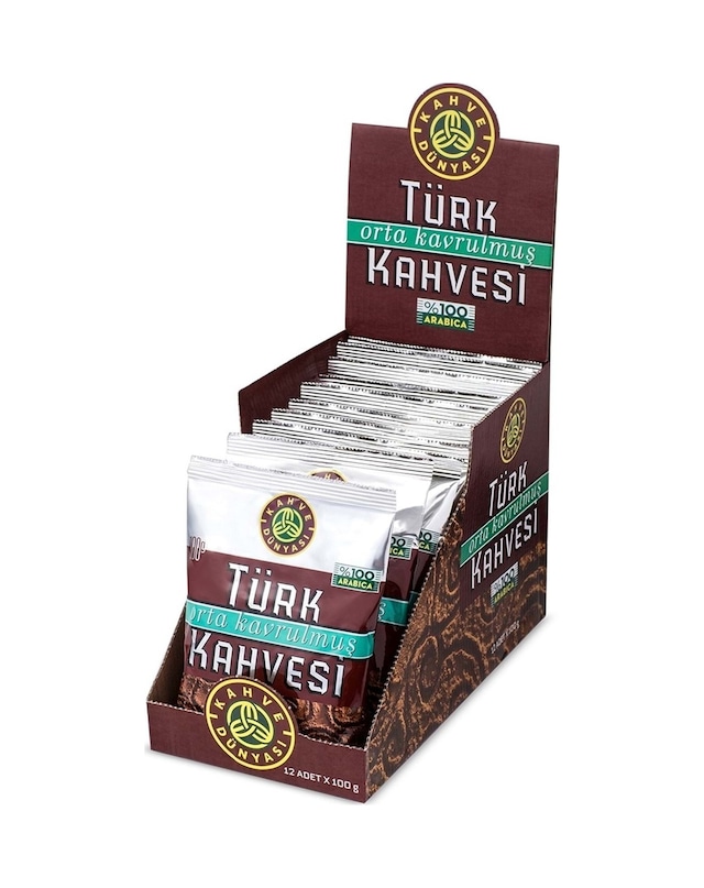 Kahve Dünyası Orta Kavrulmuş Türk Kahvesi 100 Gr - 12'li Türk Kahvesi