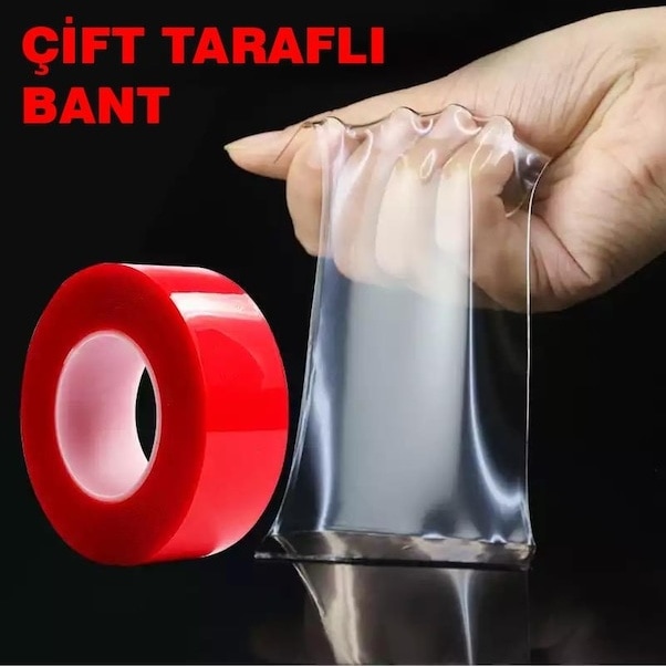 Çift Taraflı Bant Şeffaf Silikon Bant Su Geçirmez 5 M x 10 MM