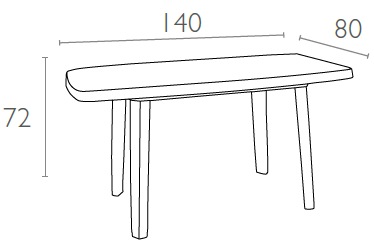 siesta 80x140 cm plastik bahce masasi ky 11139