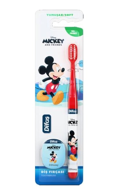 Difaş Mickey Orta Diş Fırçası 15+ Yaş Karma Renk