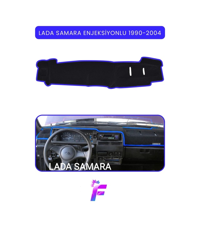 Lada Samara Enjeksiyonlu 1990-2004 Torpido Kılıfı Yansıma Ve Isı Engeller Kolay Montaj Td17 Torpido Halısı