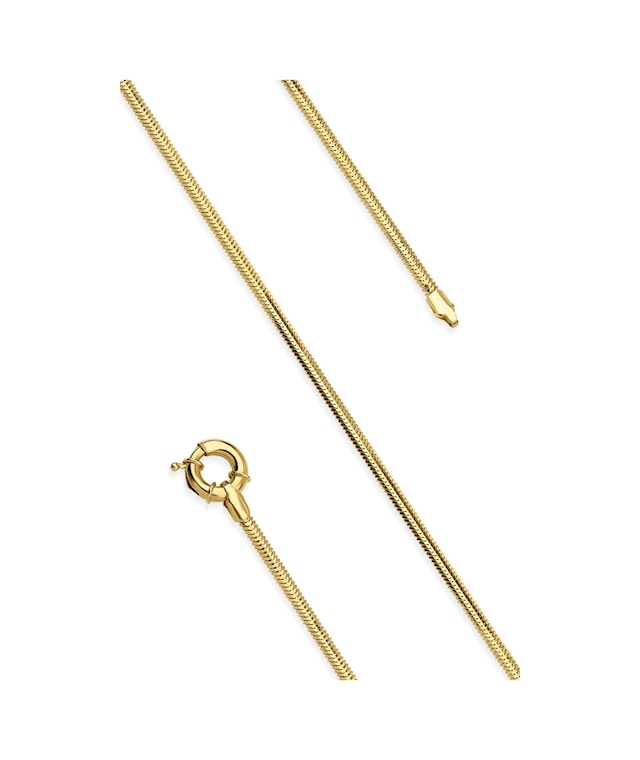 14 Ayar Altın Omega Kilit Detaylı Balıksırtı Bileklik 2,50 Mm Sarı Altın