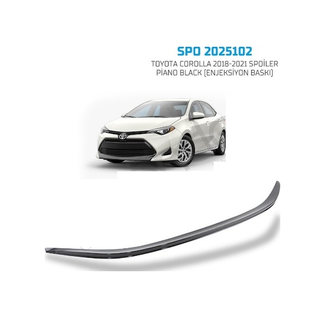 Toyota Corolla Uyumlu Spoiler Bagaj Üstü Sunplex Piano Black Bagaj Çıtas N11.2835