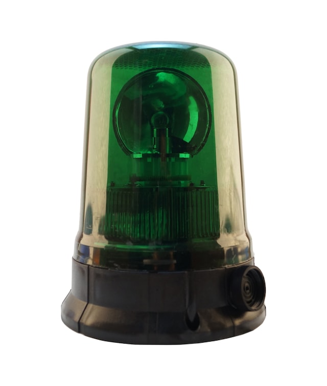 Mesan Ø140 İkaz Lamba Döner Buzzer 220Vac Yeşil 220Vac Ms 8918.2.220Vac