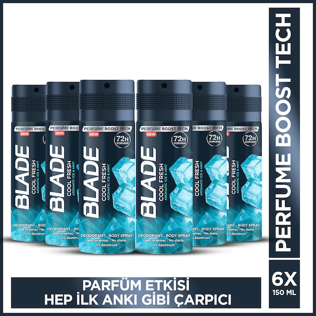 Blade Cool Fresh Erkek Sprey Deodorant 6 x 150 ML