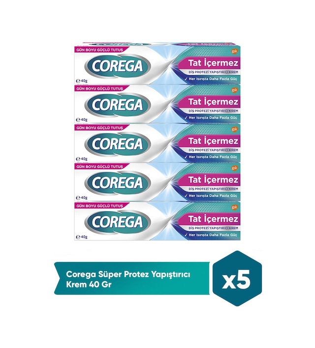 Süper Protez Yapıştırıcı Krem Naneli 40gr X 5 Adet