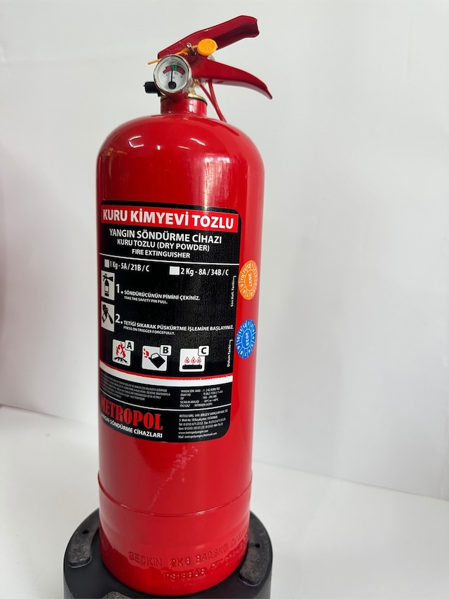 2 Kg Kuru Tozlu Yangın Söndürme Tüpü