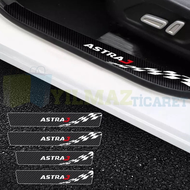 Opel Astra J Karbon Kapı Eşiği Koruma Oto Sticker 4 Parça