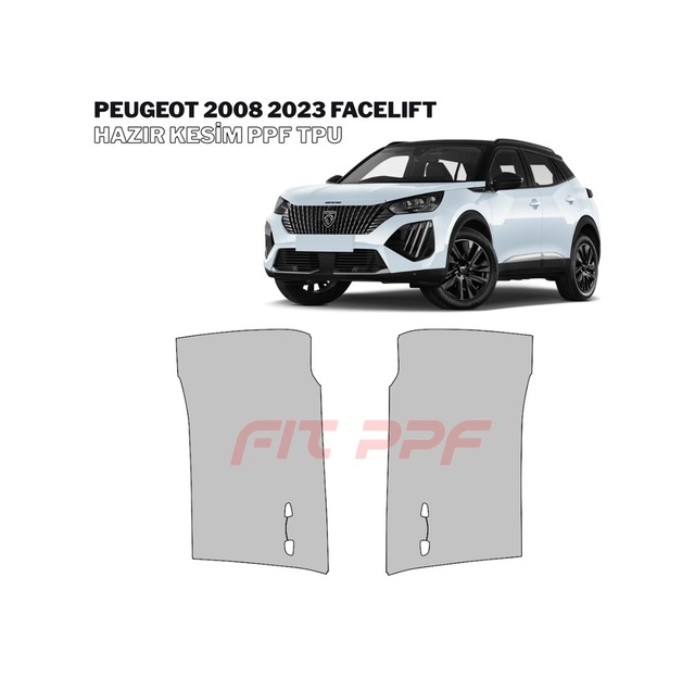 Peugeot 2008 - 2023 Facelıft 210 Mikron Premium Tpu Ppf Kaplama Seti-ön Kaput