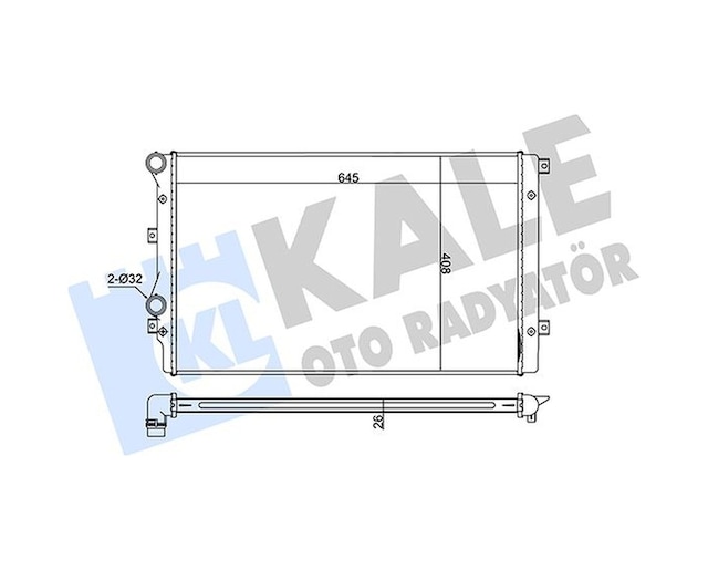 Su Radyatörü Kale 353500 Volkswagen Caddy 2004-2011 / Golf 2004-2009