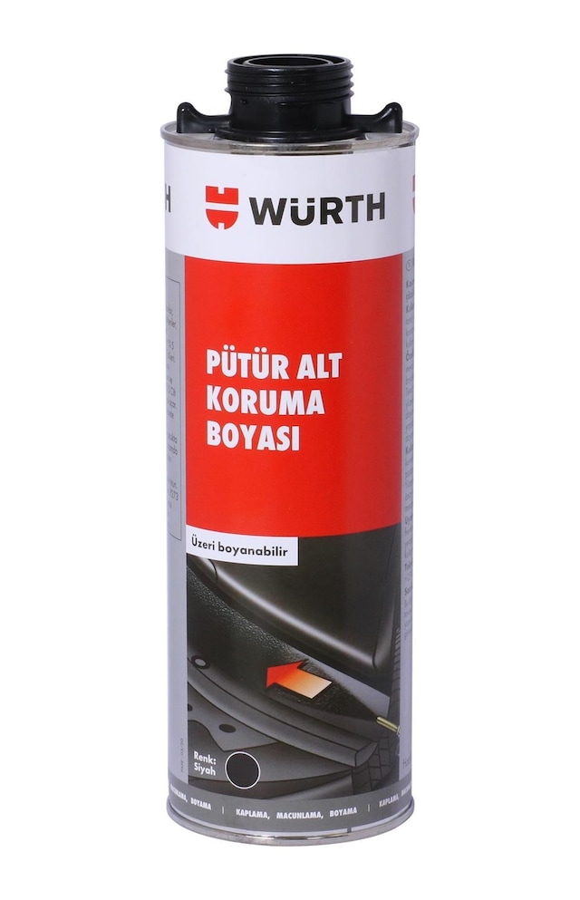 Würth Siyah Pütür Oto Araç Koruyucu Alt Koruma Boyası 1000 ML N11.29