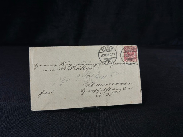 Deutsches Reich 1890 Yılında Alman İmparatorluğu Döneminde Postadan Geçmiş Zarf Reichspost 10 Pfennig Pullu