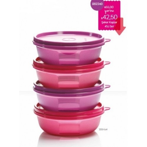 tupperware seker kaplar 4 lu set