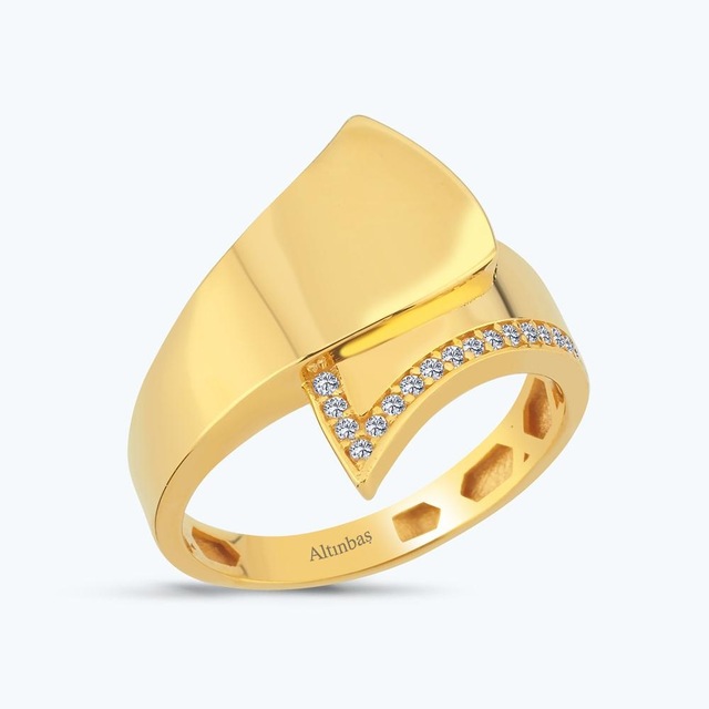 Altınbaş 22 Ayar Altın Taşlı Yüzük Byz0063-25847 Çok Renkli