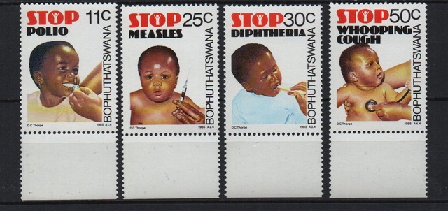 Güney Afrika Bophuthatswana 1985 Sağlık 11-25-30-50 Cent Tam Seri Lt0026b Teşhir Ürün