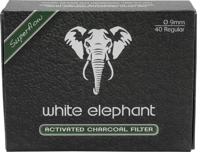White Elephant 9mm Kömürlü Pipo Filtresi 40 Adet 352445