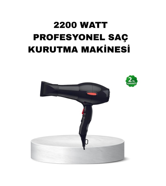 Saç Kurutma & Fön Makinesi Profesyonel Saç Kurutma Makinesi Ac Motor, Soğuk Üfleme, 2 Hız Kademesi