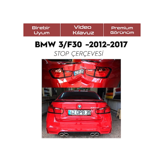 Bmw 3 / F30 2012-2017 Stop Çerçeve Parlak Siyah