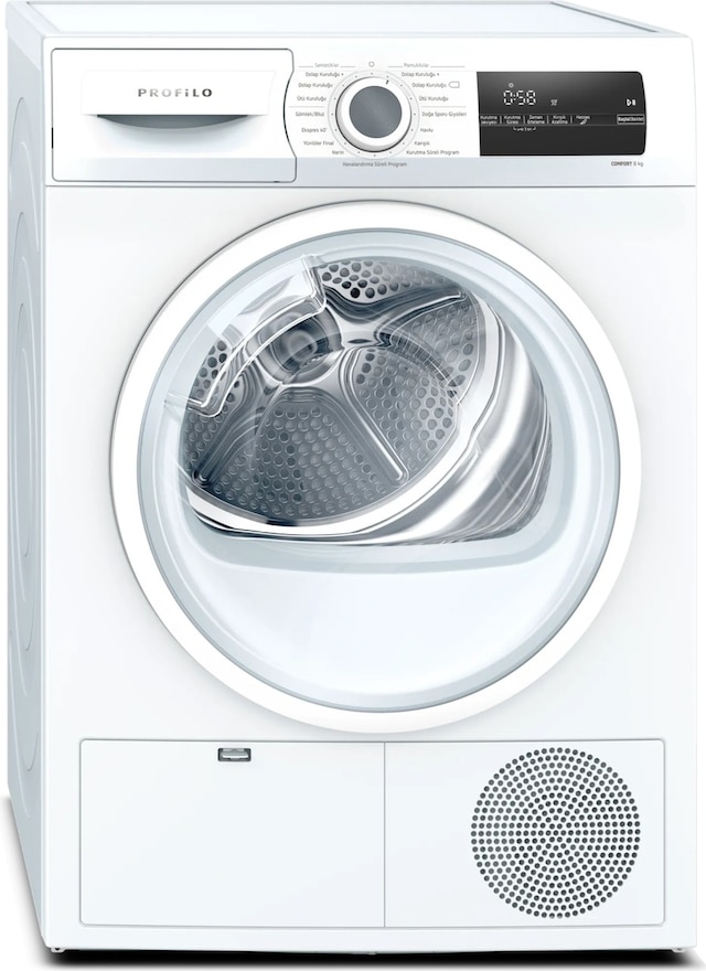 Profilo KM8611HTR A++ 8 KG Isı Pompalı Çamaşır Kurutma Makinesi