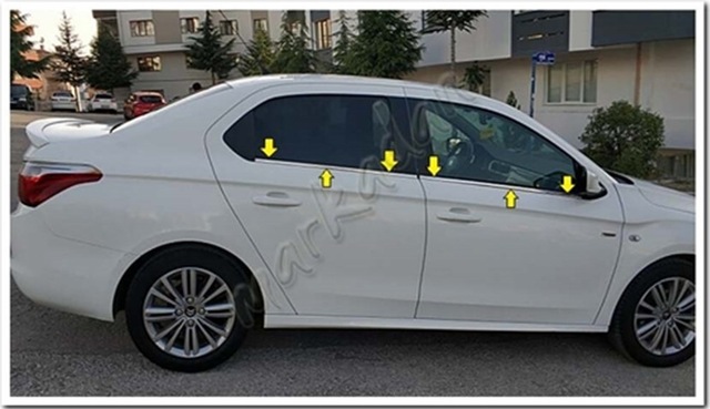Db Chrome Citroen C-elysee Cam Çıtası Nikelajı 2012 Sonrası 4 Par