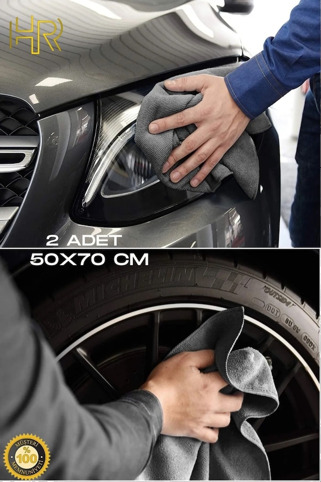 2 Adet Mikrofiber Oto Yıkama Ve Araba Kurulama Bezi Büyük Boy
