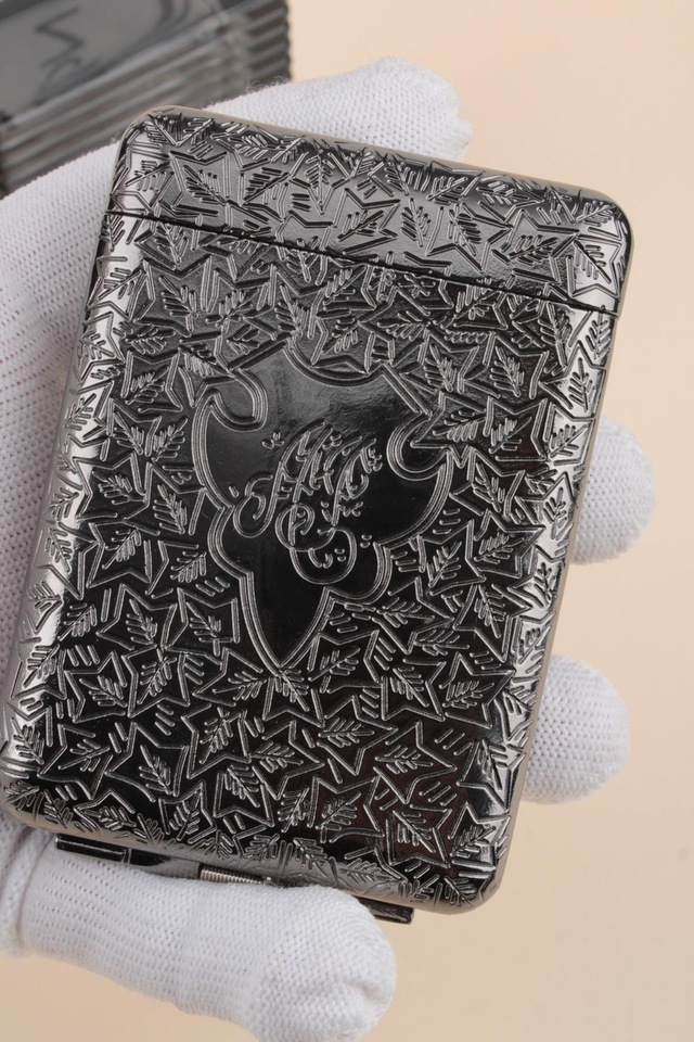 İşlemeli Retro Tasarım Metal Sigara Tabakası Siyah 23bm923ksr01 - 512923730