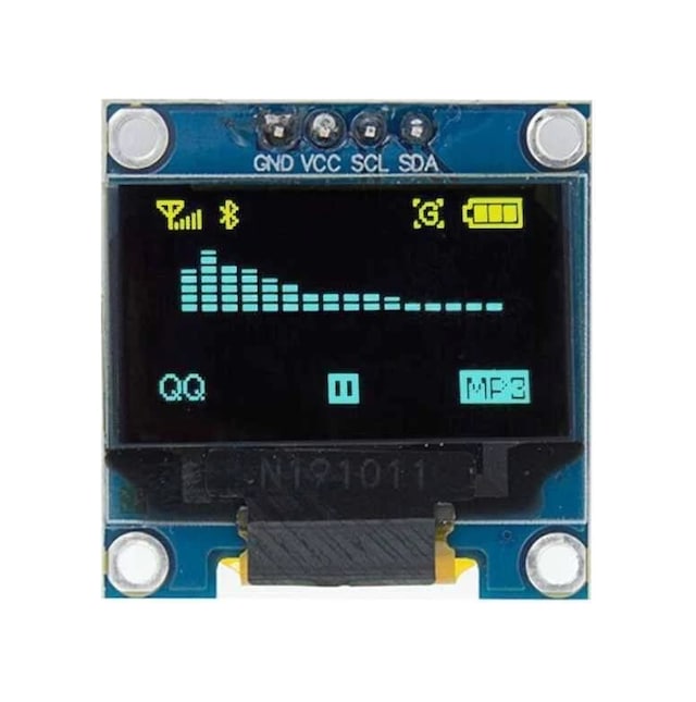 Sanec Oled 0.96 İnç 128x64 Piksel Ekran Modülü - Mavi Sarı Sku: Zeus8690010635976