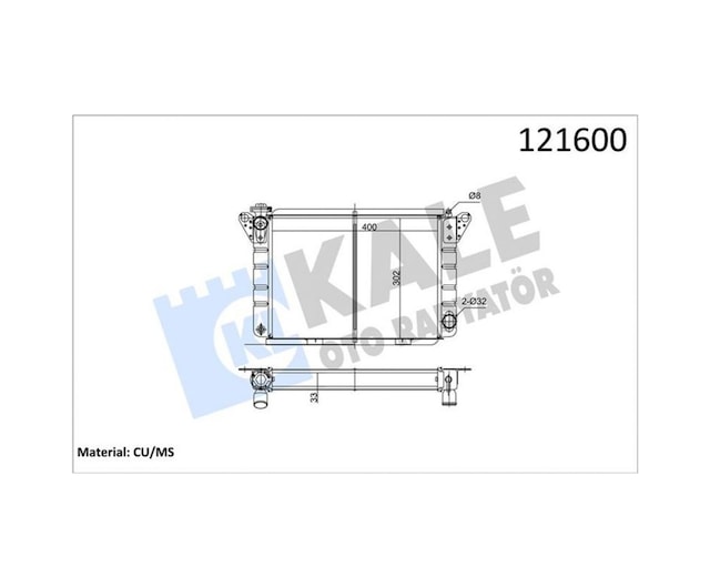 Radyator - 49 - Renault-dacıa 2 Sıra Pf - Dpmıx-hb - Sistem 400x300x38