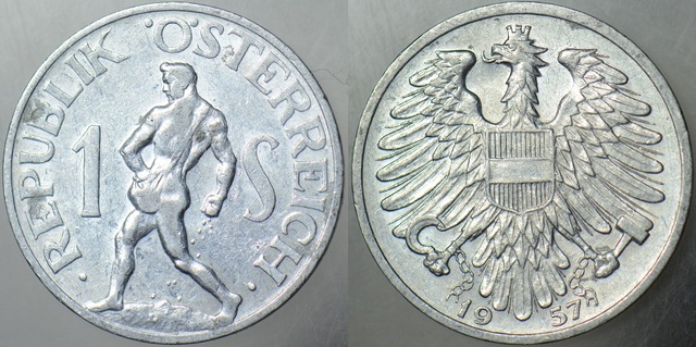 Avusturya 1 Şilin 1957.
