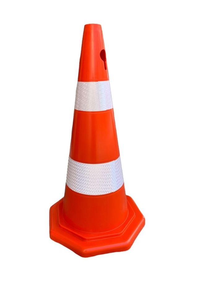 73cm PVC TRAFİK KONİSİ - ÇİFT REFLEKTİFLİ