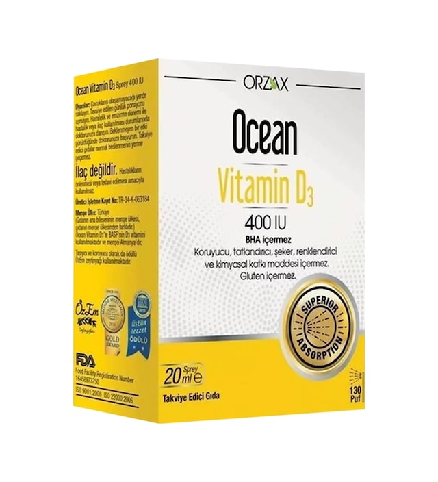 Ocean Vitamin D3 400 IU Sprey 20 ML