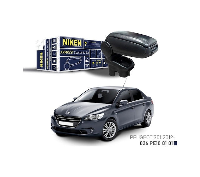 Citroen C-elysee Araca Özel Kol Dayama Kolçak Siyah 2012+ Sonrası Modellere Uyumlu Niken