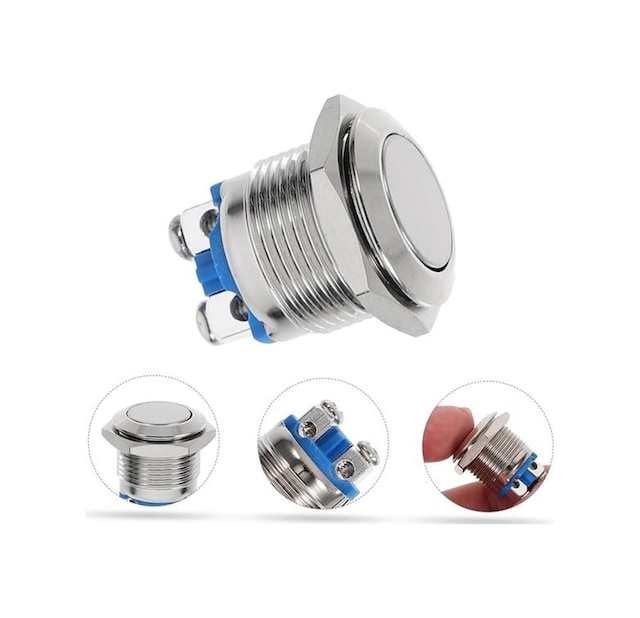 Powermaster Ic-182 D98 Metal 19mm Düz Buton Pbs28b-2 Dış Çap 22 Mm, Yuva Çapı 19 Mm