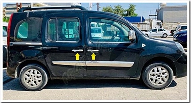 Markadan Renault Kangoo Krom Kapı Kolu 2008 Sonrası 4 Kapı Paslan
