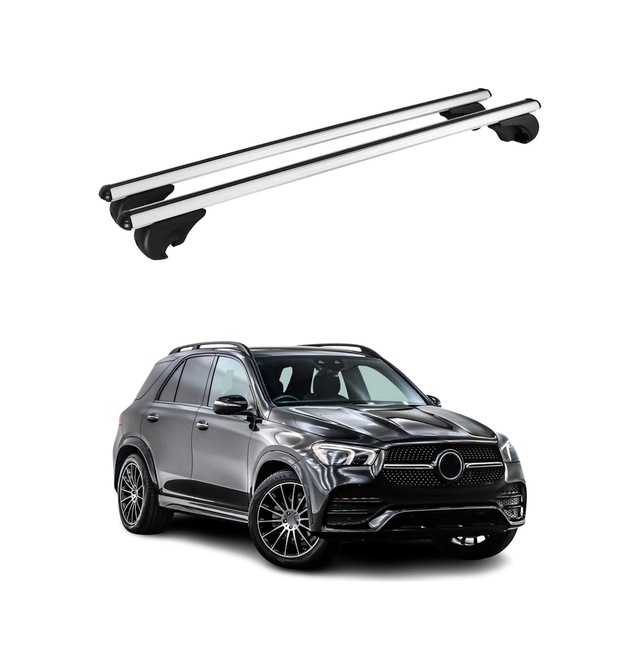 Mercedes Gle W167 2019-2027 Arası Uyumlu Port Bagaj Taşıyıcı Ara Atkı Alüminyum Gümüş 2 Parça