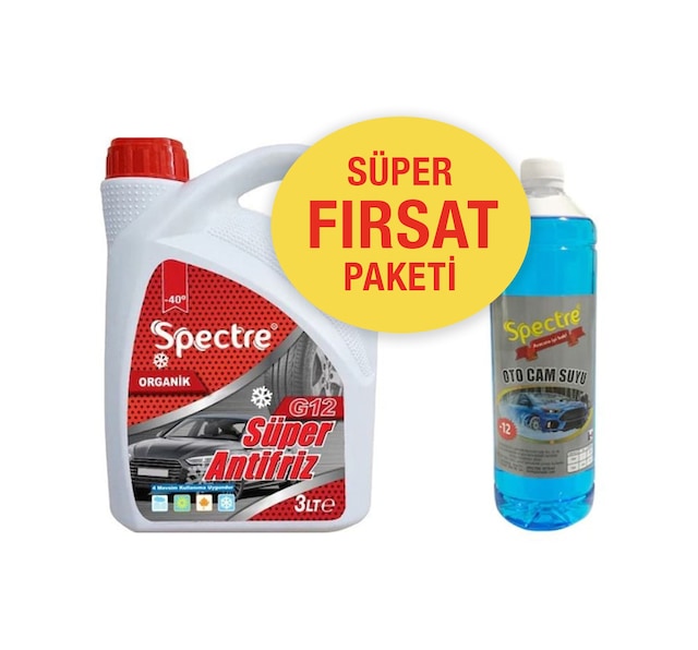 Spectre G12 Kırmızı Antifriz 3 Lt Kışlık Oto Cam Suyu