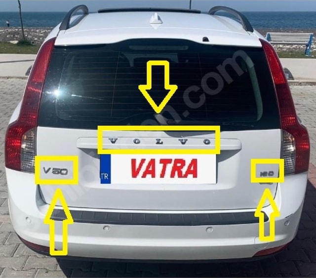 V50 1.6 D Drive 2010-2012 Uyumlu Volvo-1.6d Ve V50 Bagaj Yazısı Seti