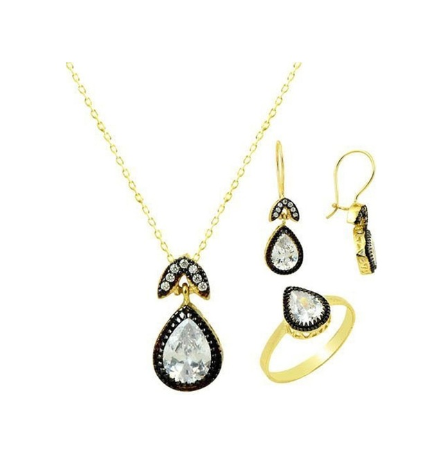 Üçlü Set Damla 8,26 Gram 14 Ayar Altın