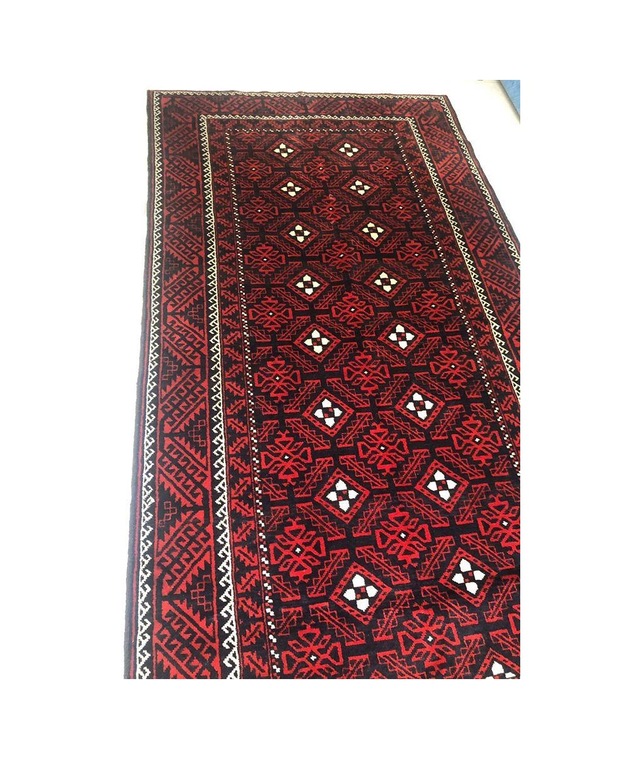 40 Yıllık Antik İran Baluch El Dokuması Yün Halı 255x135cm 3.39m2 Teşhir Ürün